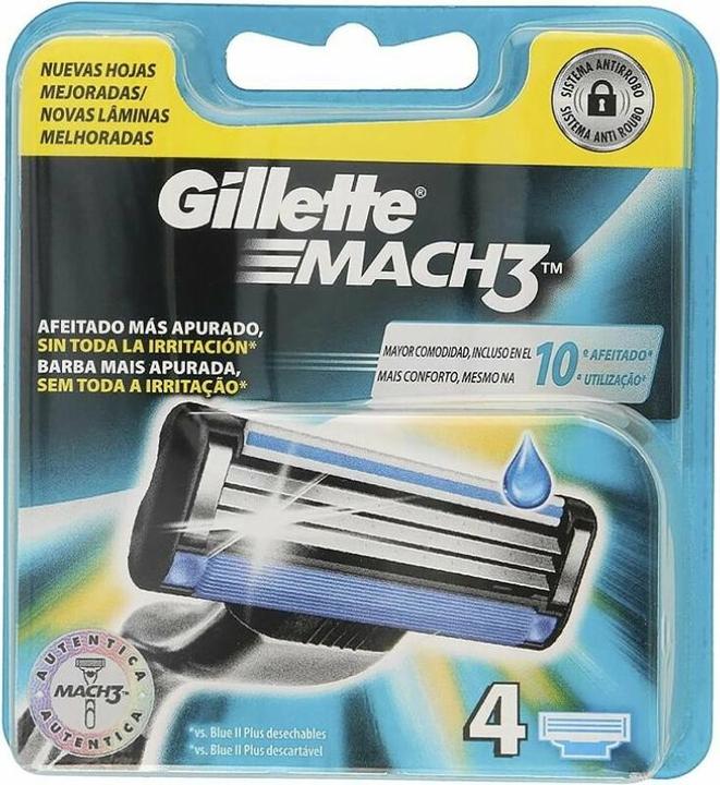 Actual product image Gillette Mach3 Blades (4 x)