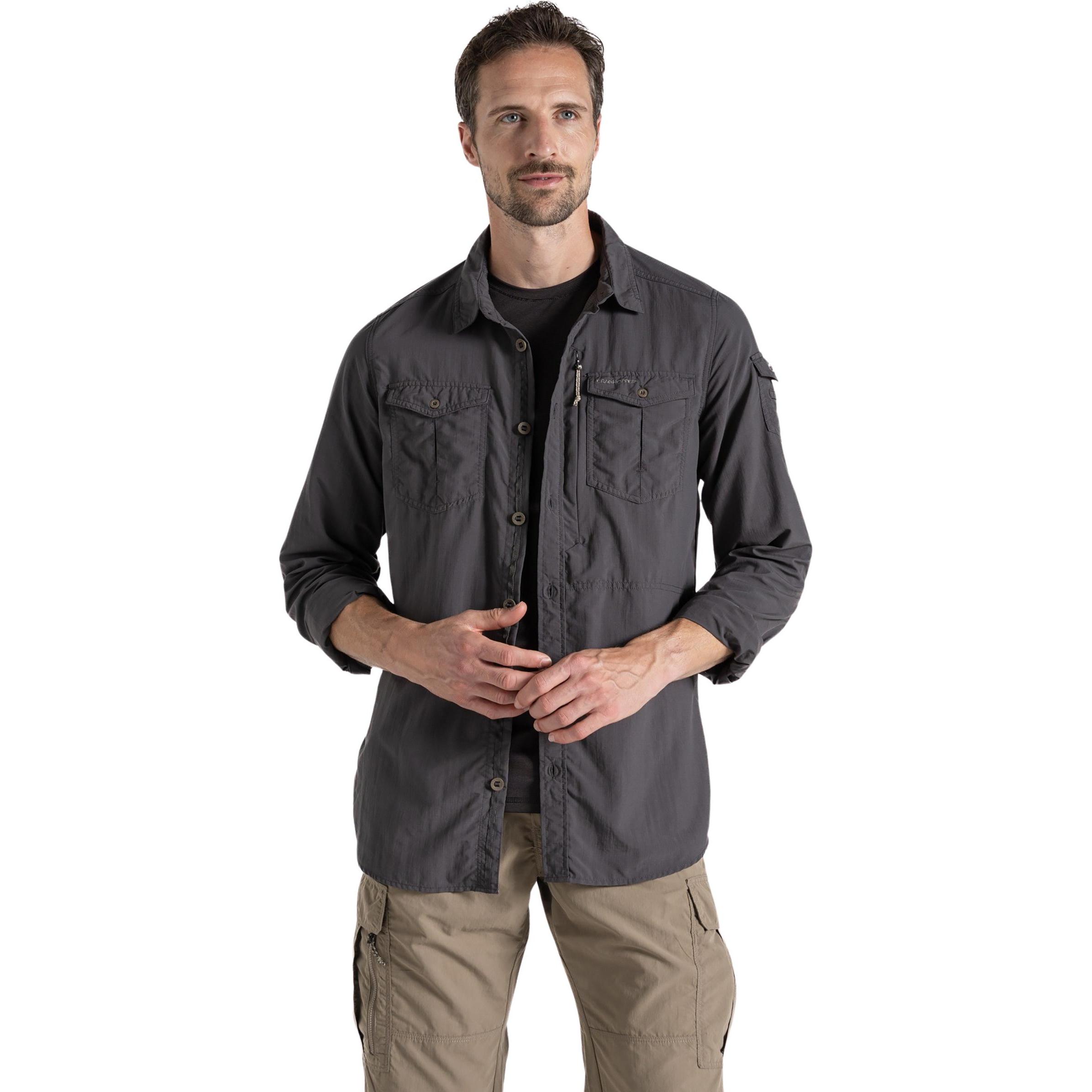 Craghoppers, Herren, Hemd, Nosilife Adventure Langarm Hemd III, Grau, (XXL)