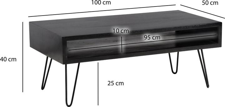 Produktbild FineBuy Couchtisch (100 x 50 x 40 cm)