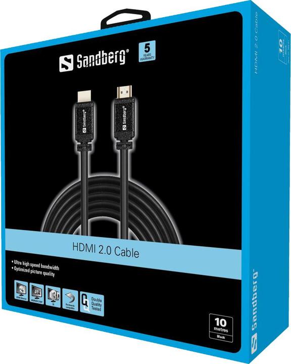 Image du produit Sandberg HDMI (Typ A) — HDMI (Typ A) (10 m)