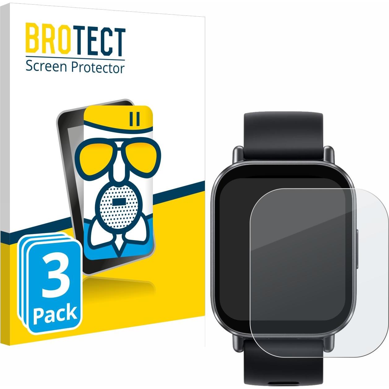 BROTECT Schutzglas Schutzfolie Glas Folie Displayschutz matt, Smartwatch Schutzfolie, Grau