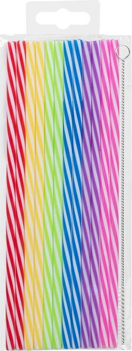 Immagine prodotto Boland 12 cannucce riutilizzabili 6 colori assortiti con pennello 21 cm (12 x)