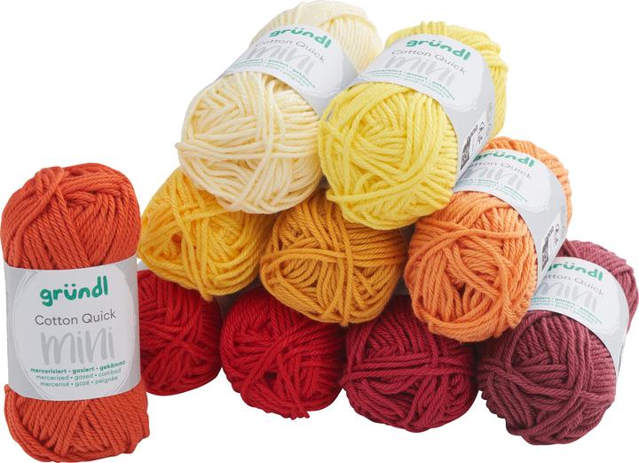 Actual product image Gründl Cotton Quick Mini "Shades of Yellow and Red (37.50 m)