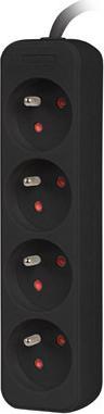 Image du produit Lanberg PS0-04E-0100-IEC-BK Câble d'extension 4 sorties AC Indoor (4 x, C14, 1 m)