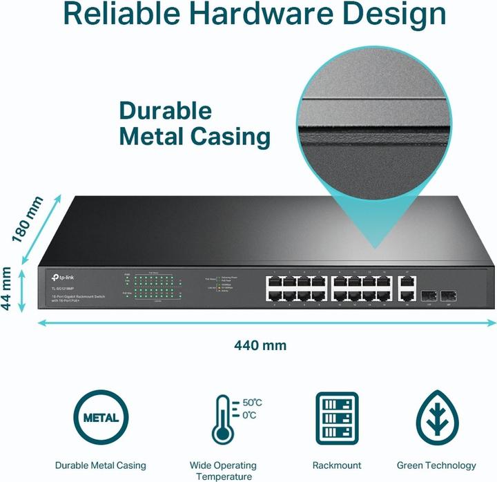 Productafbeelding TP-Link TL-SG1218MP (18 ports)