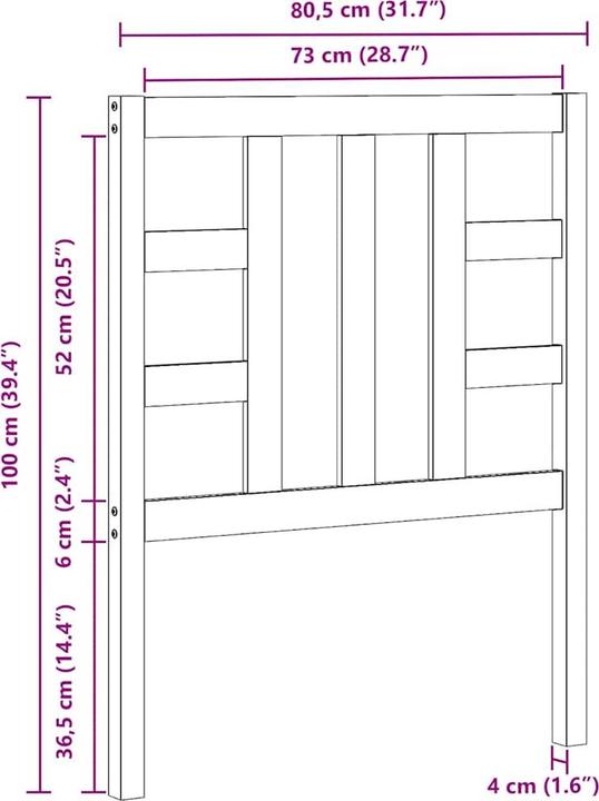 Immagine prodotto vidaXL Lior (81 x 4 x 100 cm)