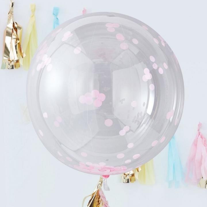 Image du produit Ginger Ray Ballons confettis XXL - Rose en lot de 3 (3 x)