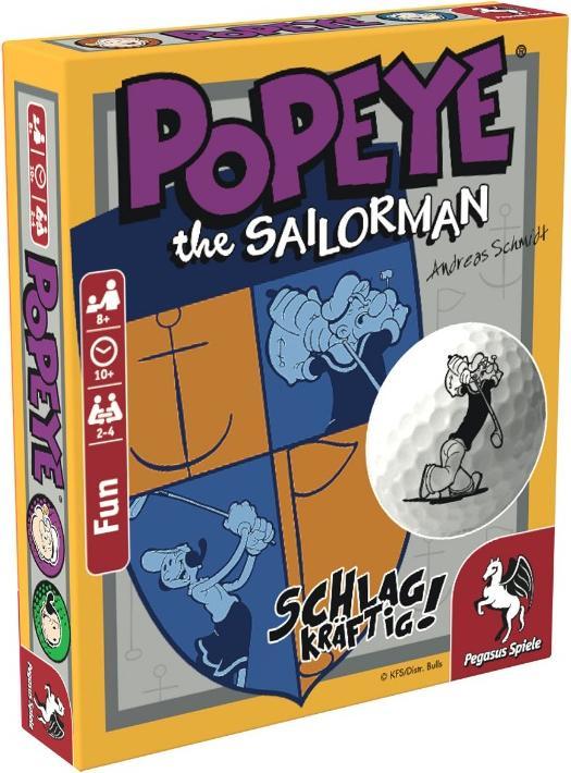Produktbild Pegasus 20045G - Popeye - Schlagkräftig!, Bierdeckelspiel, 2-4 Spieler, ab 8 Jahren (DE-Ausgabe) (Deutsch)