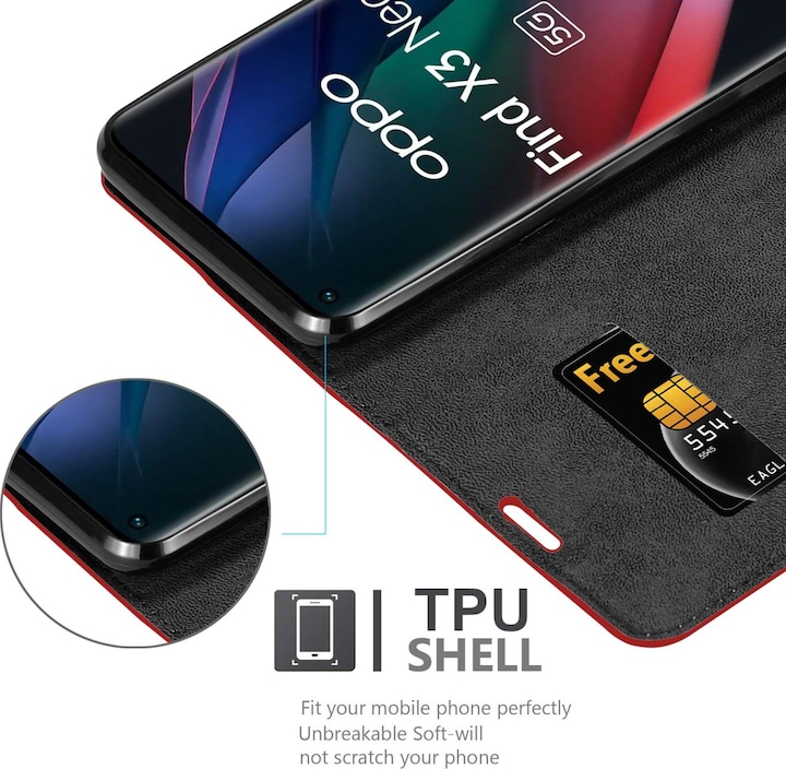 Productafbeelding Cadorabo Boek Invis. Magnetisch deksel (Oppo Find X3 Neo)