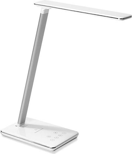 Produktbild TecLines DL001W LED Tischlampe dimmbar mit induktiver Ladestation, weiss