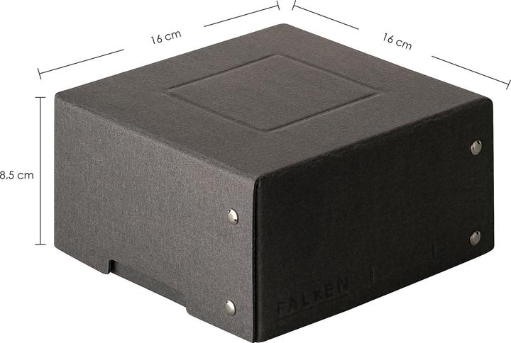 Actual product image Falken PURE Box Black 150x150 mm 85 mm filling height black (150 x 150 mm)