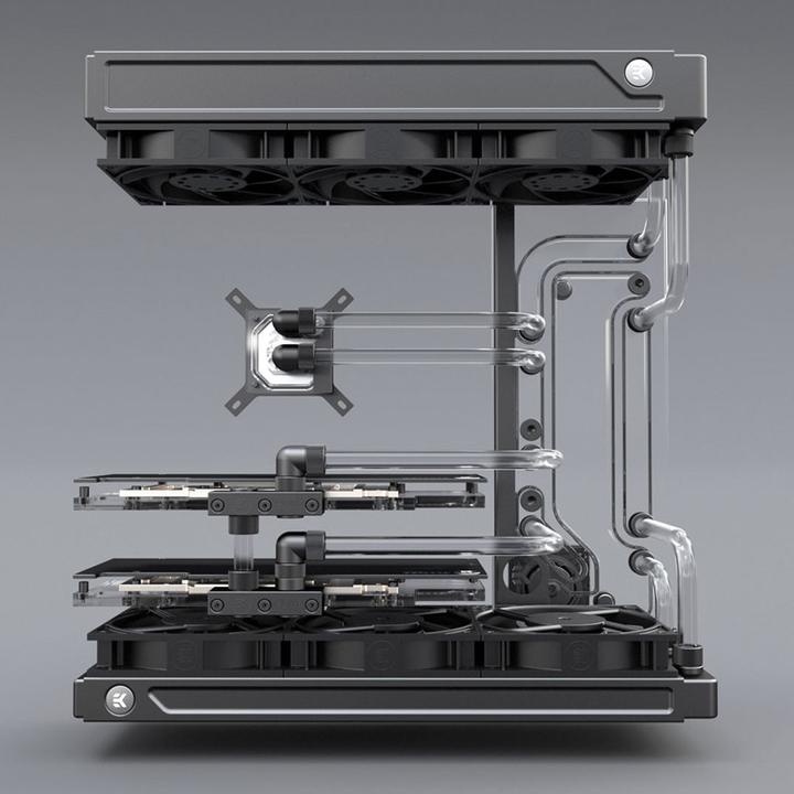 Actual product image EKWB EK-Classic DP Side PC-O11D G1 D-RGB + DDC 4.2 PWM