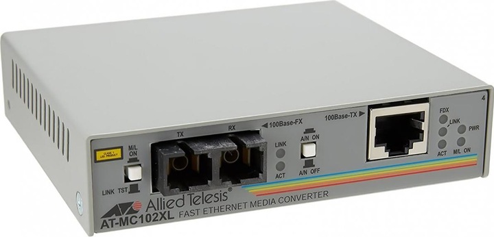 Image du produit Allied Telesis Allied Telesyn AT-MC102XL, 100TX à 100FX (SC) (Convertisseur de médias)