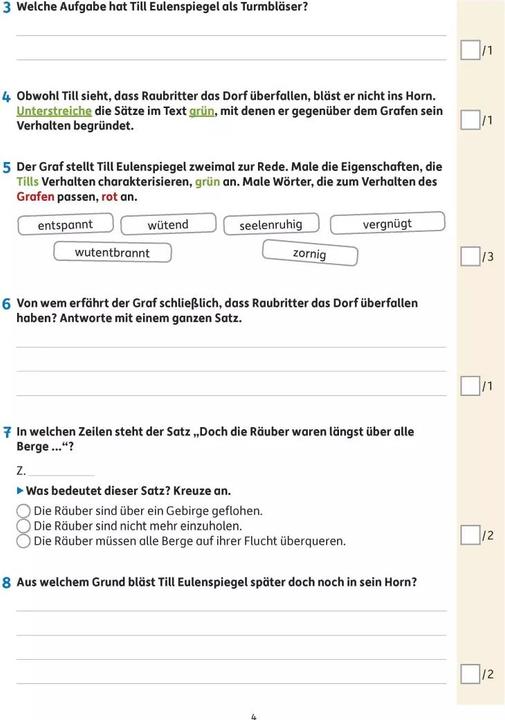 Produktbild Lesetests in Deutsch - Lernzielkontrollen 4. Klasse (Deutsch, Gerhard Widmann, 2023)