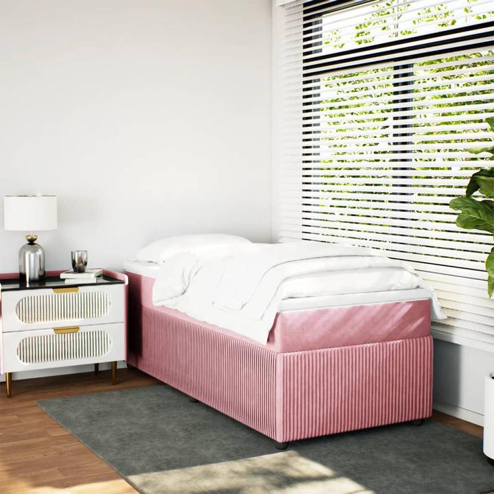 Produktbild vidaXL Bo x springbett mit Matratze 140 x 200 cm Samt (140 x 200 cm)