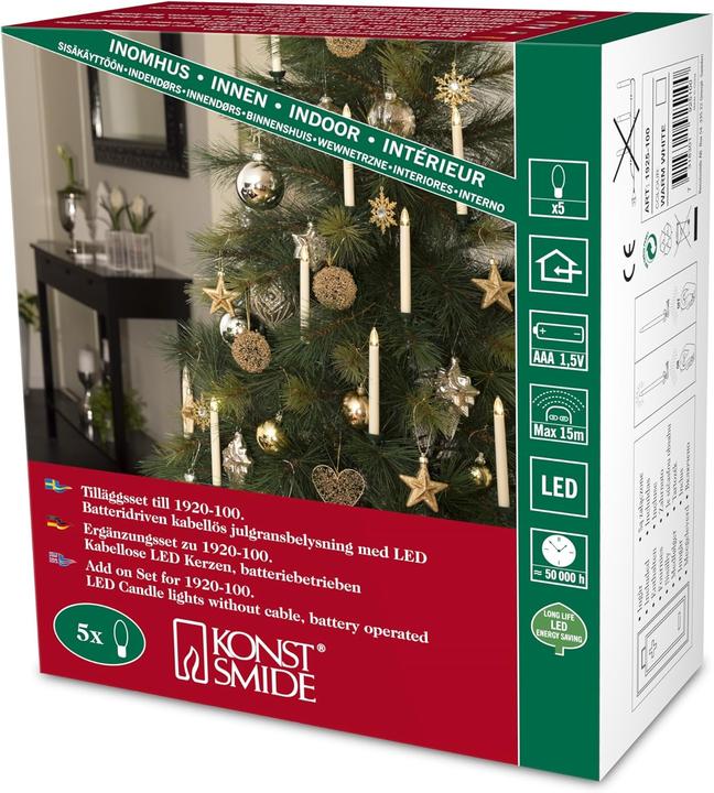 Konstsmide 1925-100, Girlande, Kunststoff, Weiss (5x)