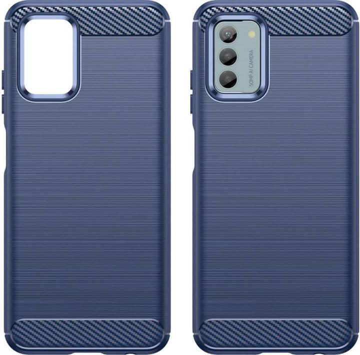 Produktbild Cover-Discount Nokia G22 - Metall Carbon Look Hülle blau (Nokia G22)