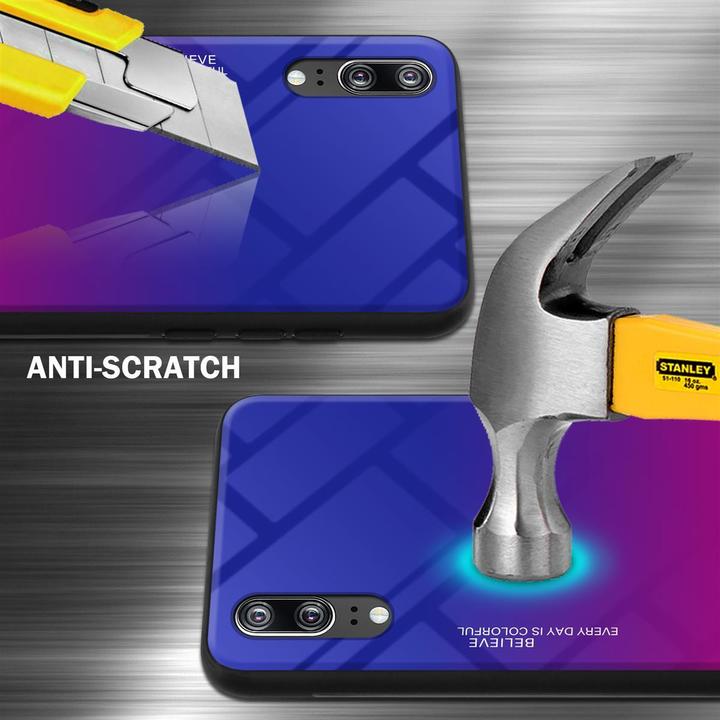 Produktbild Cadorabo TPU 2 Farben Glas Cover (Cubot P20)