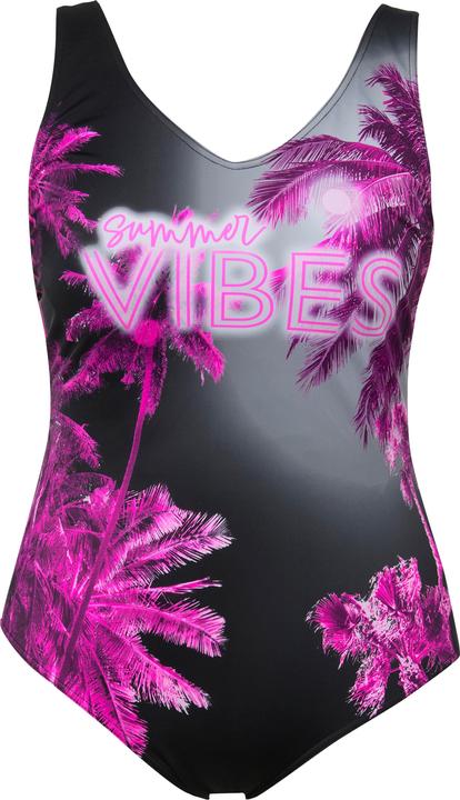 Produktbild Ulla Popken Badeanzug, Summer Vibes, ohne Softcups, Raffung (48)