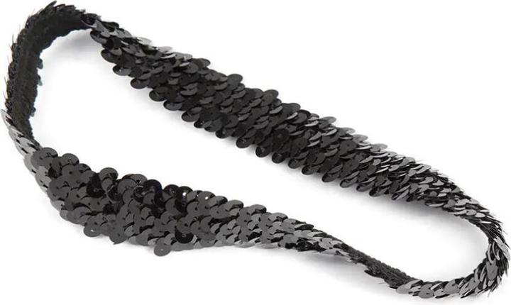 Produktbild Inca Cinta Elástica Negra Con Lentejuelas 1 U