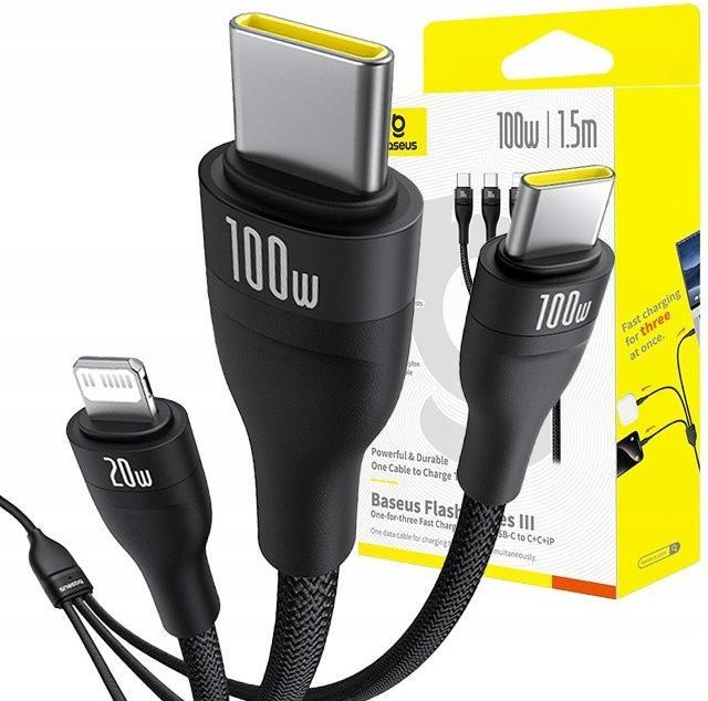 Produktbild Baseus 3in1 (1.50 m, USB 2.0, 100 W)