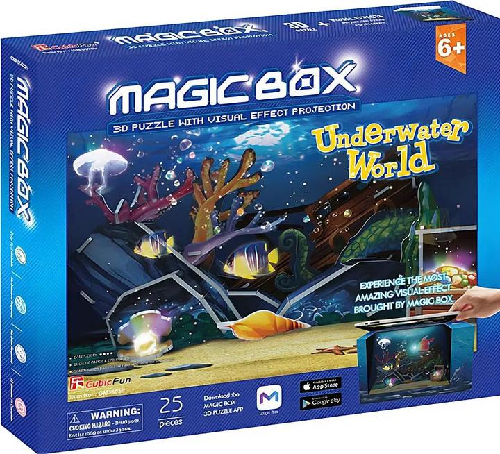 Actual product image Cubicfun 3D Jigsaw Puzzle - Magic Box - Underwater World (Difficulty: 4/6) (28 pieces)