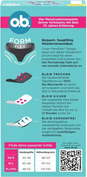 Energie-Label o.b. Periodenslip (XS, S)