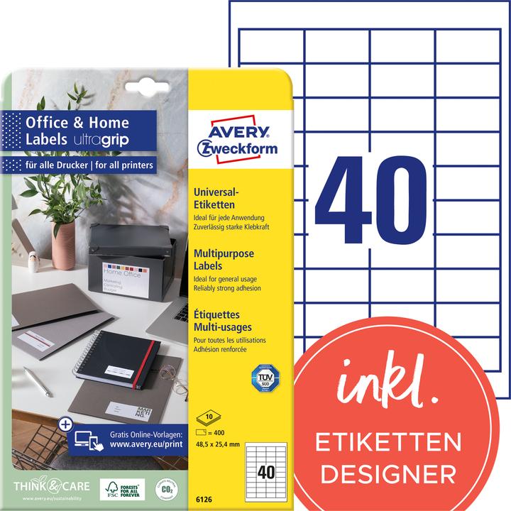 Actual product image Avery Universal Labels