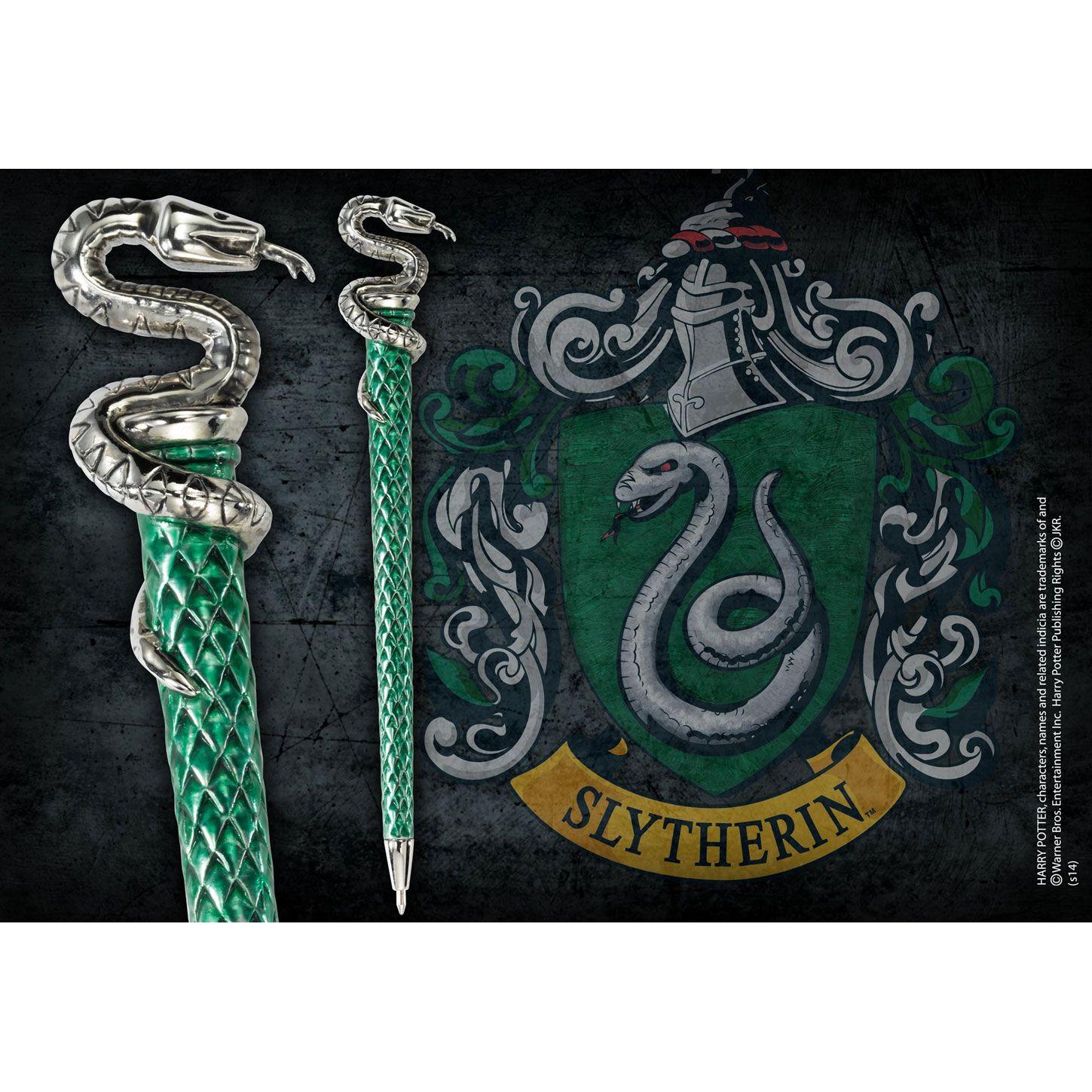 Noble Collection Dorata/Oro/Argento Penne, Harry Potter - Biro Di Serpeverde Di Hogwarts