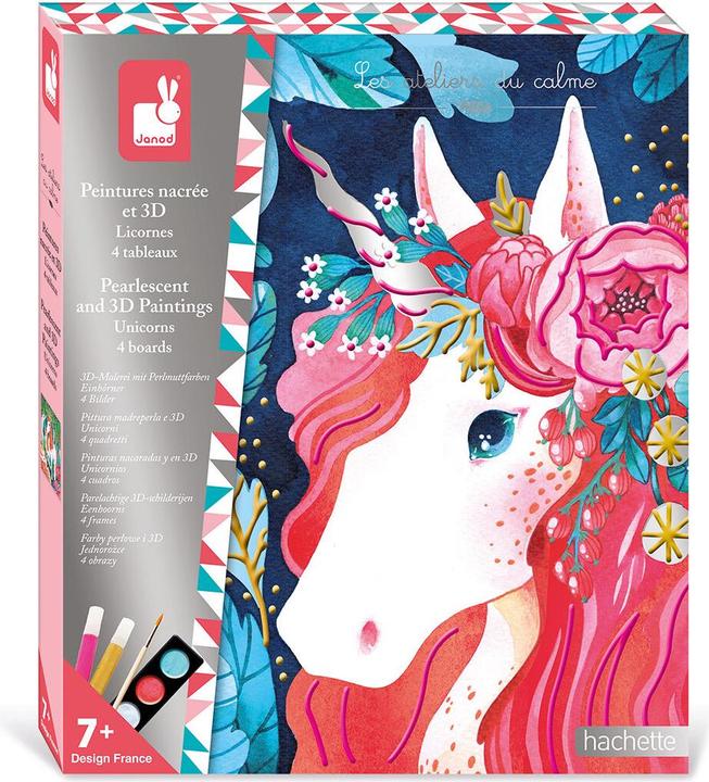 Image du produit Janod Licorne 3D Peintures Nacrees