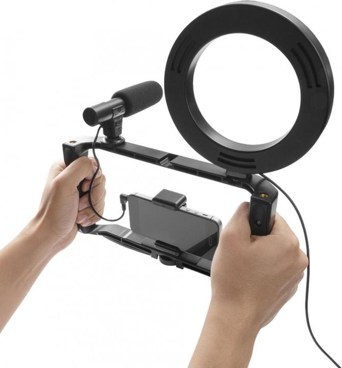 Produktbild Gadget Monster Vlogging Kit, LED-Stativ und Mikrofon (Ringlicht)