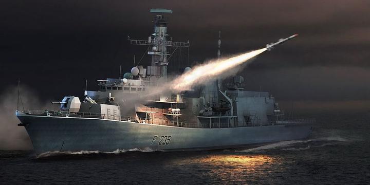 Actual product image Trumpeter HMS TYPE 23 Frigate - Monmouth (F235)