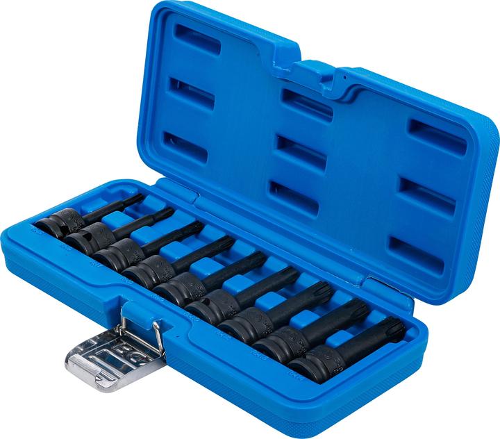 Actual product image BGS Impact Bit Socket Set 12.5 mm (1/2") Drive Spline (for Ribe) M5 - M14 9 pcs. (Wedge profile (for Ribe) M5 - M14)
