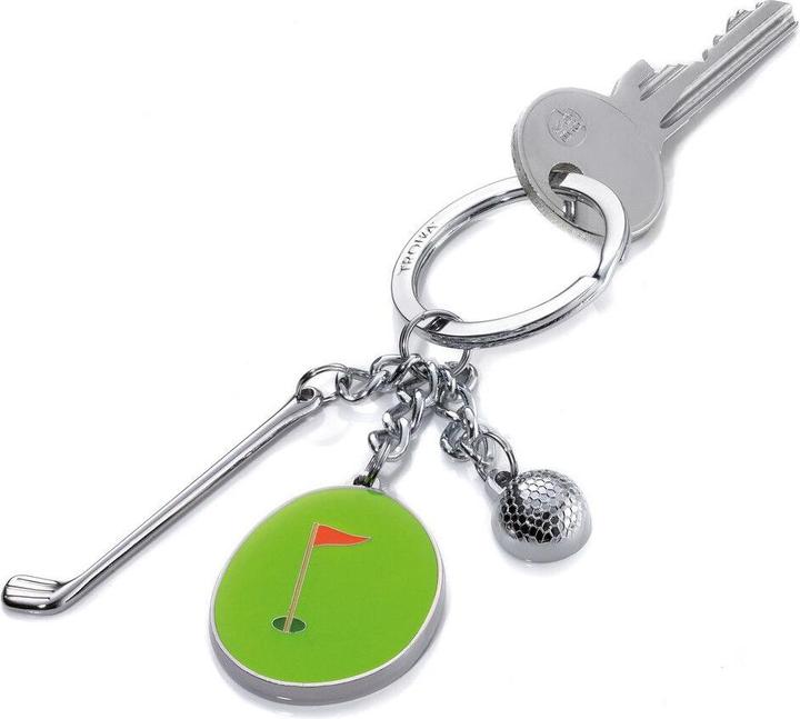 Image du produit Troika HOLE IN ONE Porte-clés 3 breloques golf, gris brillant/vert