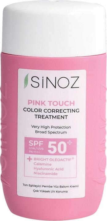 Actual product image Sinoz Pink Touch Color Correnting Treatment (Suntan cream, SPF 50+, 50 ml)