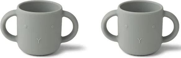 Produktbild Liewood Gene Slicone Cups mit Henkel Rabbit Dove blue cm er Set