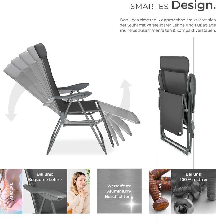 Produktbild tectake Gartenstühle (146.50 cm)