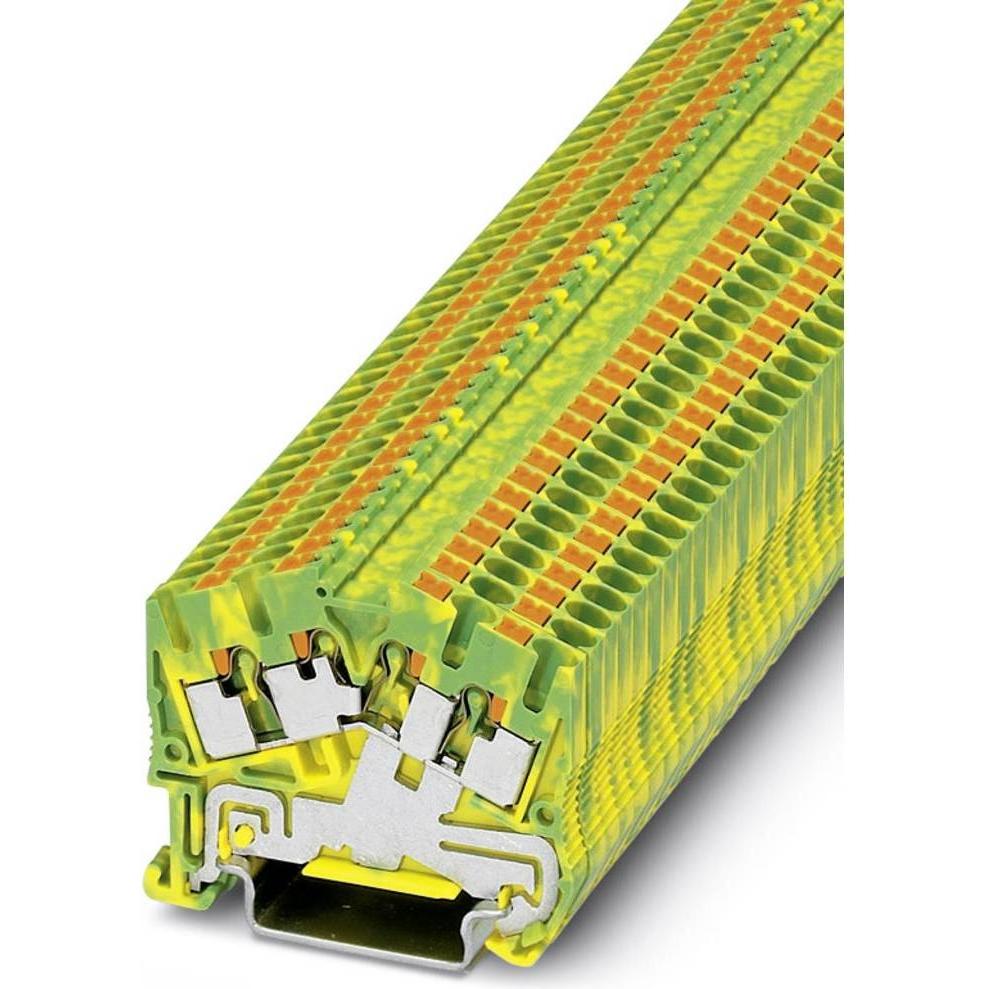 Phoenix Contact Schutzleiter-Reihenklemme Quattro 4mm, Elektronikkabel + Stecker, Grün, Gelb