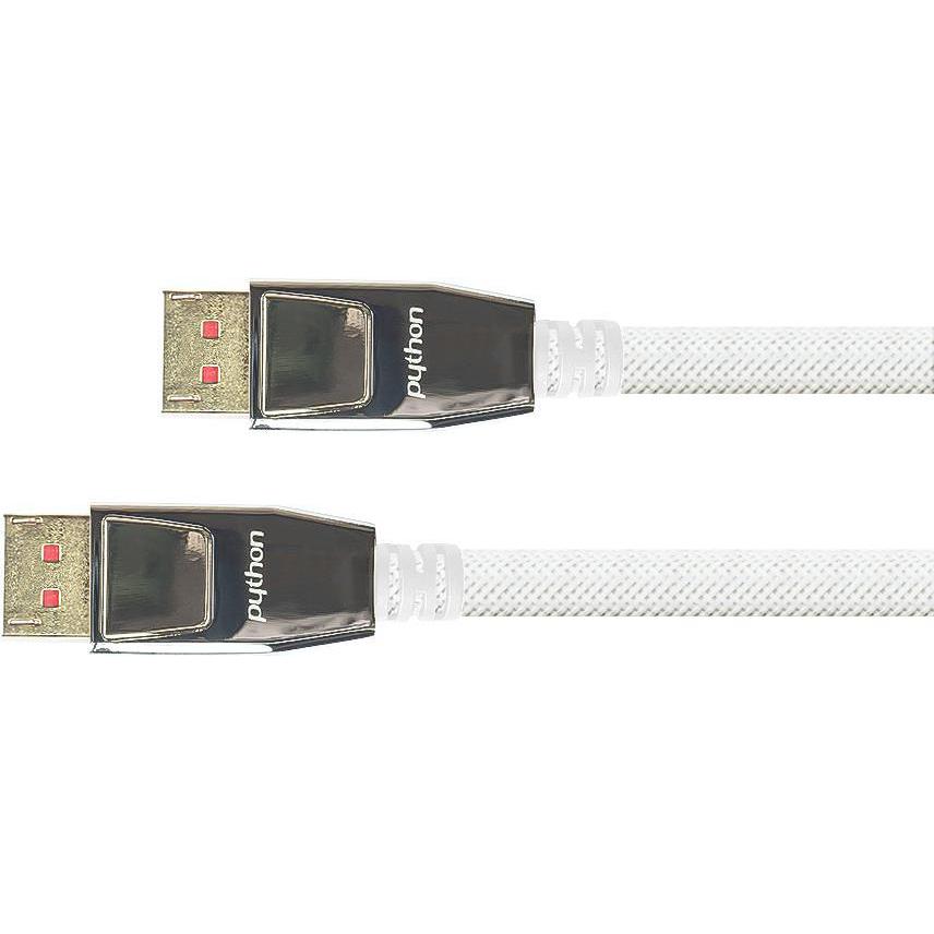 Python Anschlusskabel DisplayPort 1.4, 8K / UHD-2 @60Hz, Vollmetallstecker, vergoldete Kontakte, OFC, Nylon (5 m, Displa...
