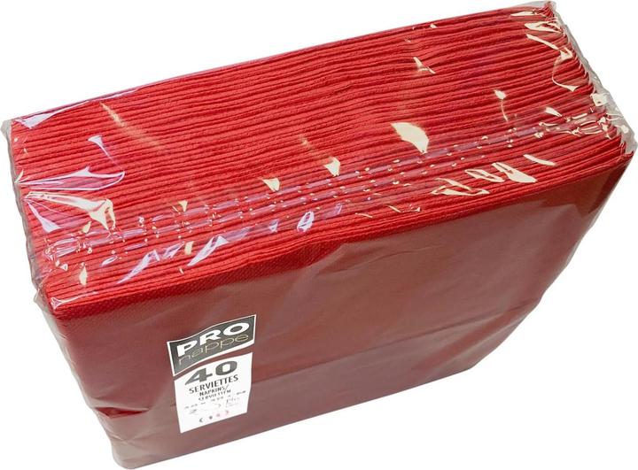 Immagine prodotto PROnappe Servietten rot 2-lagig 38,0 x 38,0 cm, 40 St. (40 pz., 38 x 38 cm)