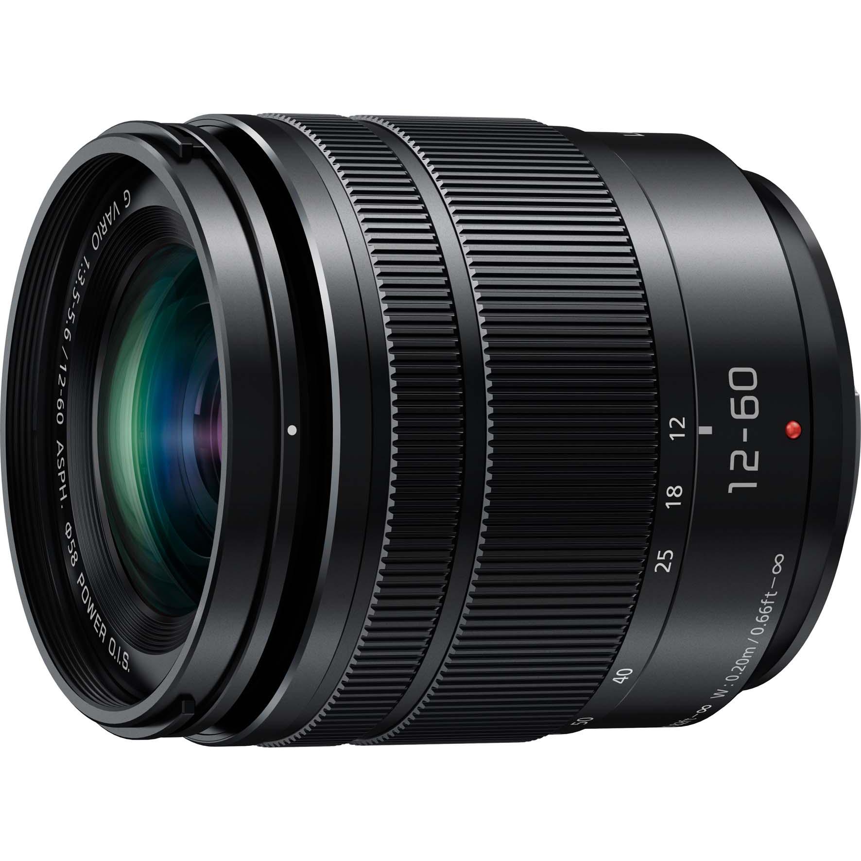 Panasonic 12-60mm f/3.5-5.6 ASPH. Power O.I.S. (Micro Four Thirds, Micro Four Thirds), Objektiv, Sch