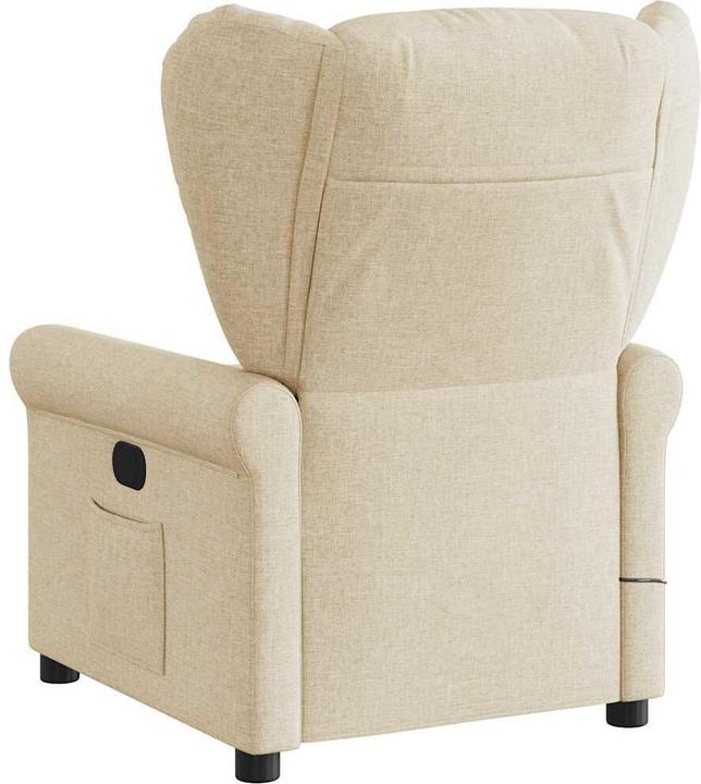 Image du produit vidaXL Fauteuil de massage Crème Tissu Massage Fauteuil TV avec fonction massage