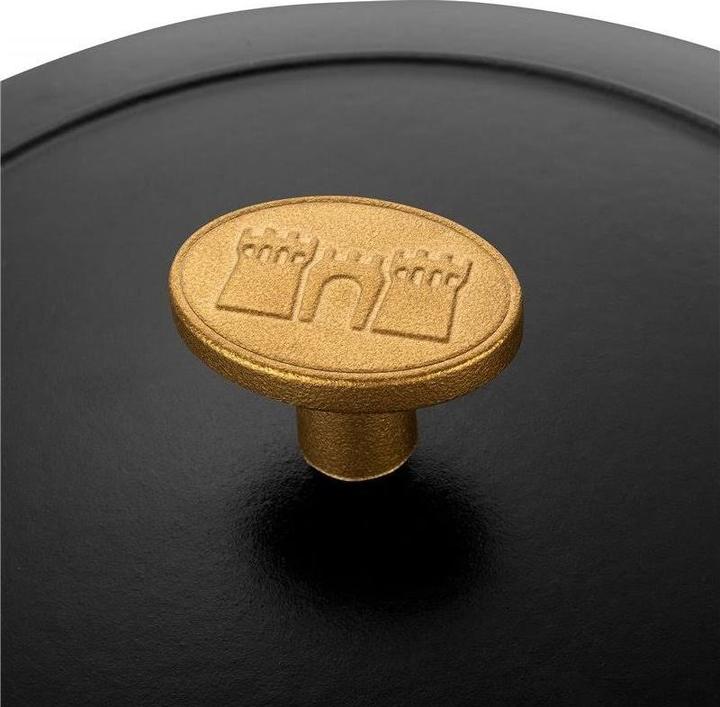 Produktbild Ballarini Cocotte BELLAMONTE 22 cm rund 3,0 Liter Bräter aus Gusseisen schwarz (22 cm, Bräter + Schmortopf, Gusseisen)