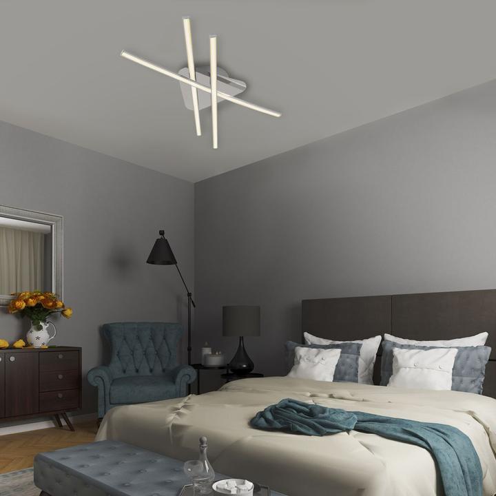 Produktbild B.K.Licht LED Deckenleuchte, chrom, 1xLED/24W (2400 lm)