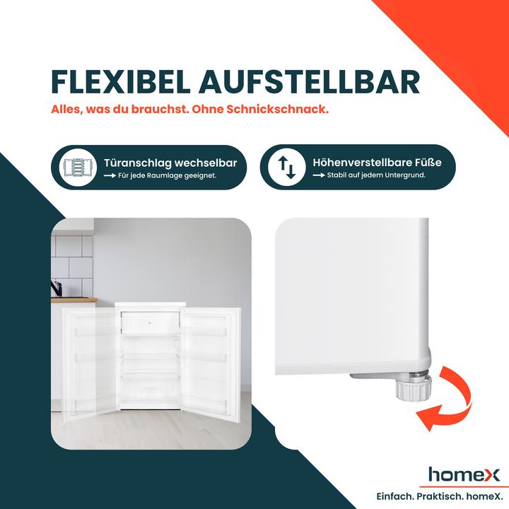 Actual product image HomeX Refrigerator with freezer compartment small (109 l)