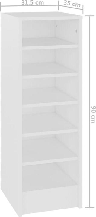 Produktbild vidaXL Wand-Schuhschrank (35 x 35 x 90 cm)