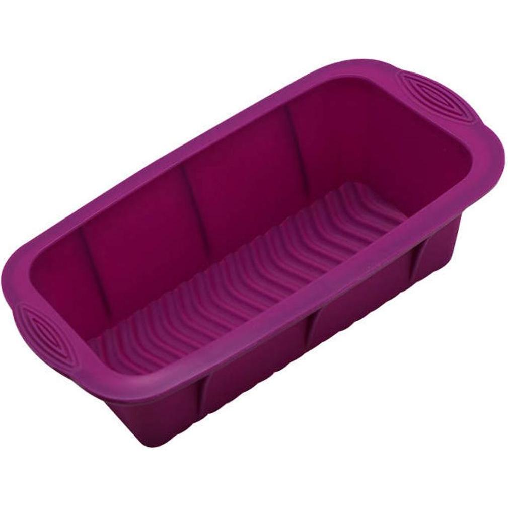König Design Silikon Backform Kastenform Kuchenform Tortenform Brotform Kuchen 21 x 9 x 6,5, Backform, Violett