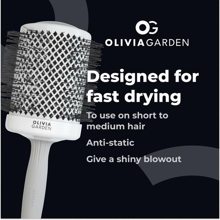 Image du produit Olivia Garden Expert Blowout Shine Blanc&Gris 80 mm