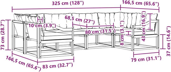Produktbild vidaXL Outdoor-Sofa