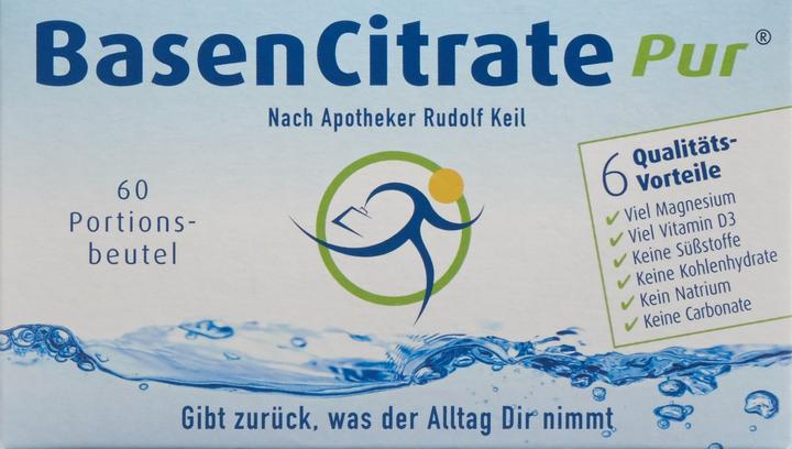 Image du produit Madena BasenCitrate pur d'après le pharmacien Rudolf Keil, sachets-portions, 60 pcs. Sachets (60 pièce(s), Beutel, 4.10 g)